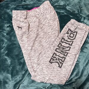 PINK Victoria's Secret Gray Joggers with Logo